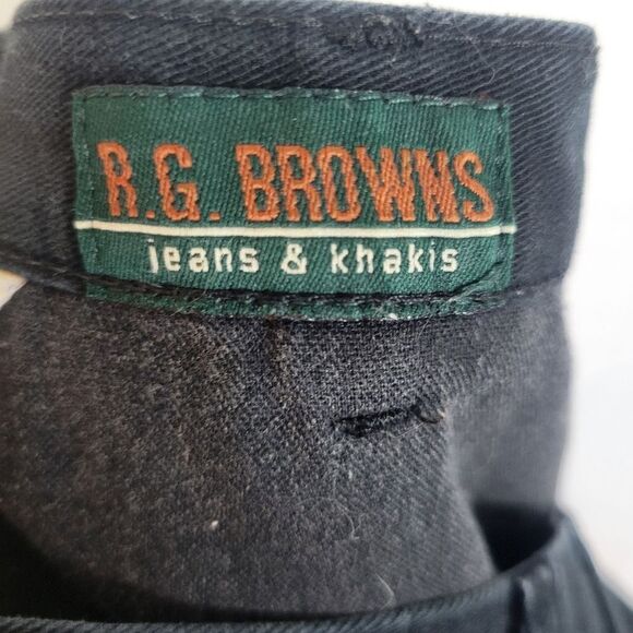 R.G. Browns 100% Cotton Classic Wide Leg Black Cotton High-Waisted Shorts - Picture 3 of 11